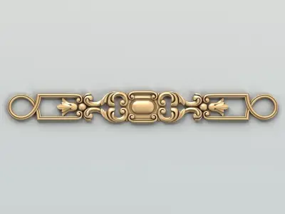 Carved decor horizontal 022 3D model