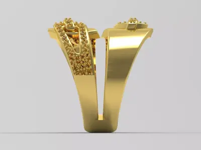 Luxury Jewelry stl 3dm  Ring jr00247 3D print model