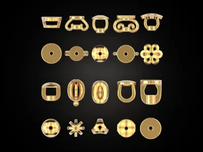 10 Screw Backs 3D print model