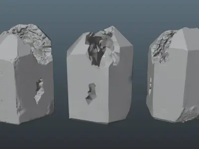 Agate Geode Background Prop Low-poly 3D model