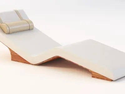 Cleopatra Stone Heated Lounge Chair 3D model