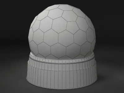 Christmas Snow Globe Low-poly 3D model