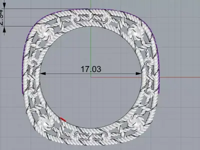 Roberto Coin VENETIAN PRINCESS RING 3D print model