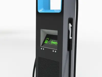 Efacec HV160 High Speed Electric Car Charging Station 3D model