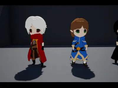 Stylized Character - For Unreal Engine Low-poly 3D model