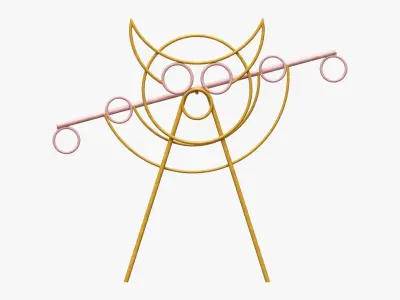 Outdoor playground balancer 3D model