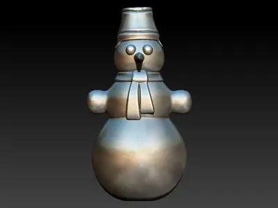 Snowman pendant 3D print model
