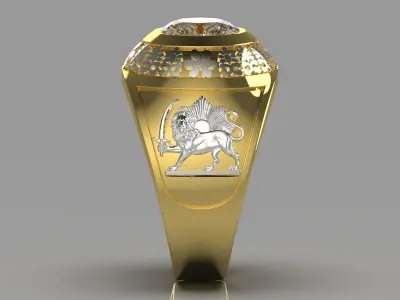 farvahar shir khorshid ring mr0148 3D print model