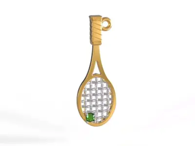 Tennis racquet 3D print model