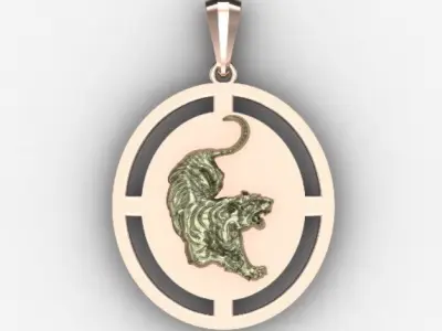 tiger pendant 3D print model