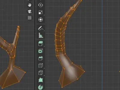 3 Sets of Deer Horns and a Elk Spike Low Poly in all formats Low-poly 3D model