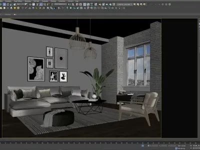 interior living room scene 27 3D model