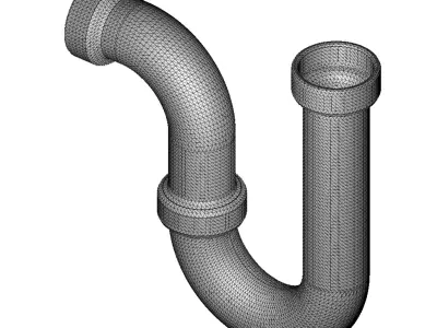 Basin P Trap Fitting 3D print model