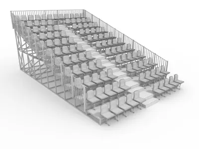 Bleachers 10 3D model