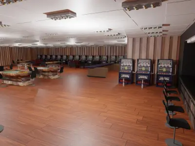 Casino Interior Low-poly 3D model
