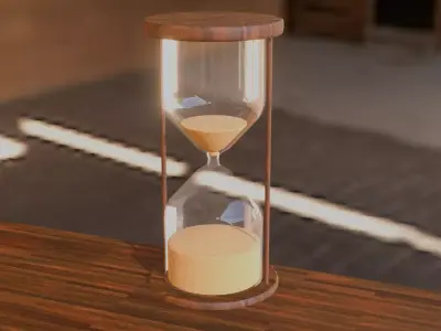 Hourglass PBR 3D model Low-poly 3D model