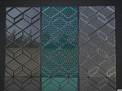 Decorative panel  Low-poly 3D model