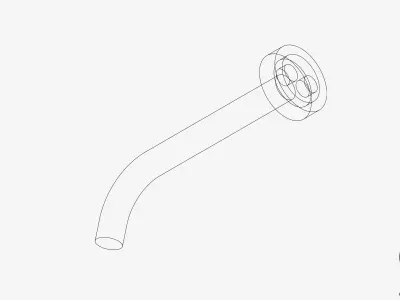 Wall Spout - Luxury - Sleek Low-poly 3D model