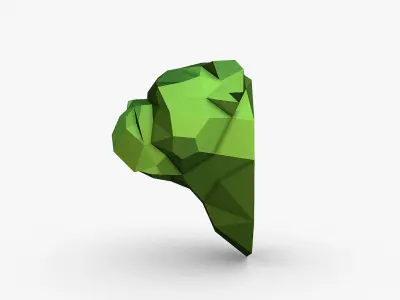 english bulldog head 3D print model