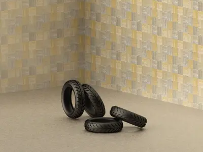 3D-TYRE set of tires Free low-poly 3D model