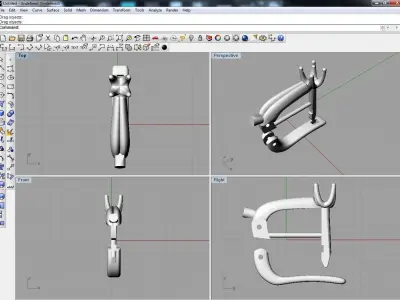 Set Ring and earring ready for 3d print 3D print model