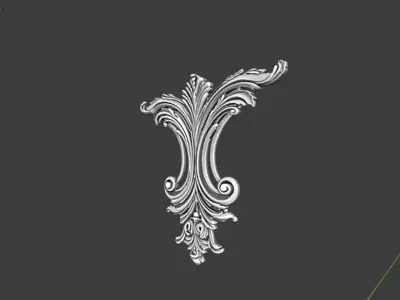 Classic decor ornament carved 08 3D model