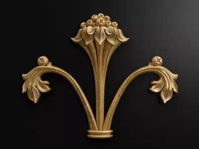 Carved decor 3D model 21