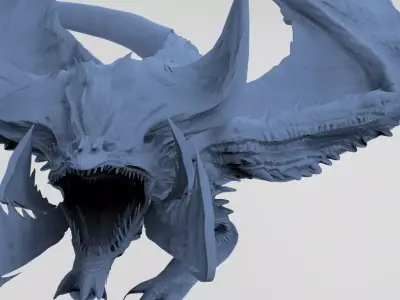 Sea monster Dragon hybrid 3D model