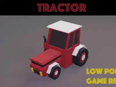 Tractor Low-poly 3D model