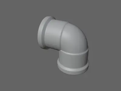 Pipe 90 Degree PVC -  Cotovelo Cano PVC 3D model
