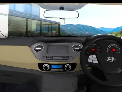Car Intirior Low-poly 3D model