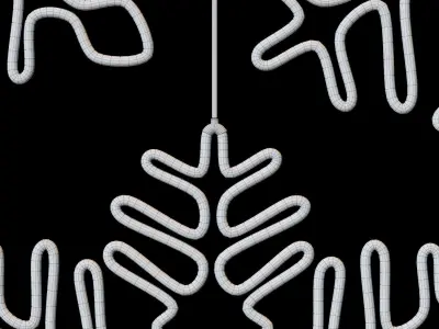 Decorative LED Hanging Snowflakes 3D model