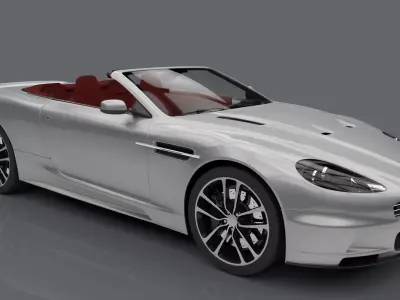 Aston Martin  3ds Max 3D Model with Renders 3D model