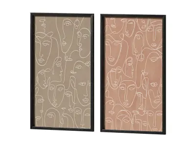 Wall Art Painting 004 3D model