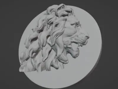 Lion pendant 3D print model 3D print model