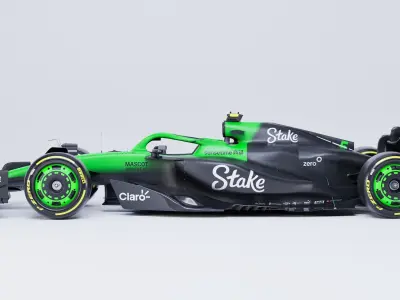 F1 2025 Sauber C45 Formula 1 Race Car Low-poly 3D model Low-poly 3D model