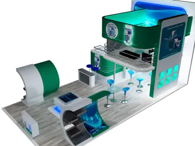 Booth Exhibition Stand a389c 3D model