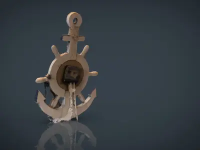 ANCHOR CLOCK DECORATIVE 3D model