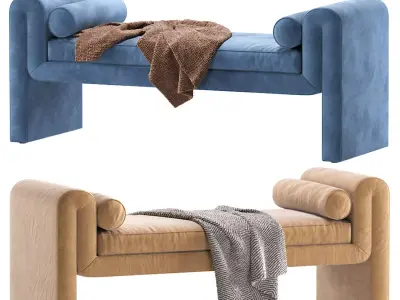 Mitchell Accent Bench By Burke Decor 3D model