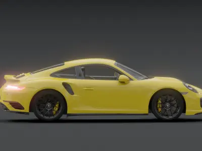 Porsche 911 Low-poly 3D model