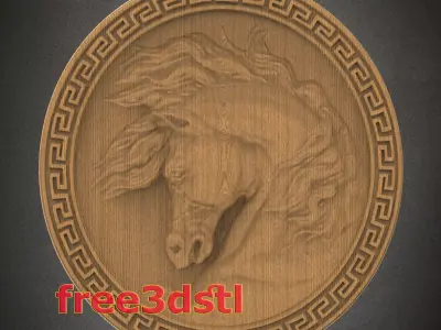 Celtic art horse 3D STL Model for CNC Router  Free 3D print model