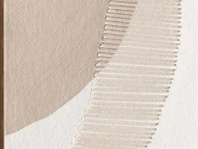 Plaster Two Photo Frame 437 Low-poly 3D model