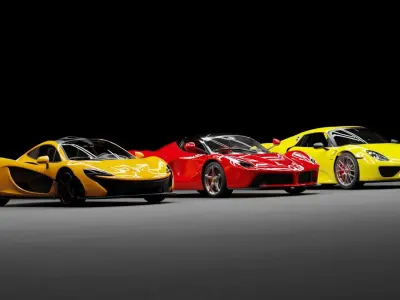 Holy Trinity 2000s Car Pack 3D model