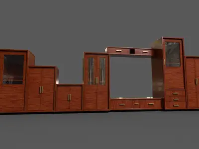 Pack 2 Sets Modern Furniture 3D Model Low-poly 3D model
