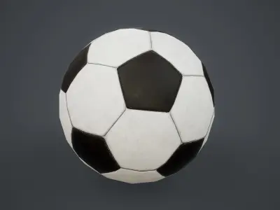 Football Soccer Ball PBR Game Ready Low-poly 3D model