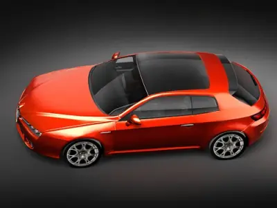 Alfa Romeo Brera Lowpoly 3D model