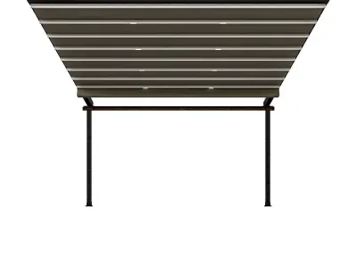 Motorized Pergola 5 dark iron 3D model