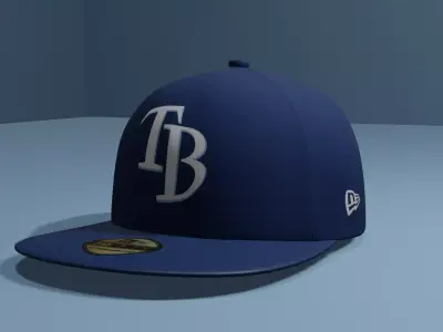 Tampa Bay Rays Baseball Hat 3D model