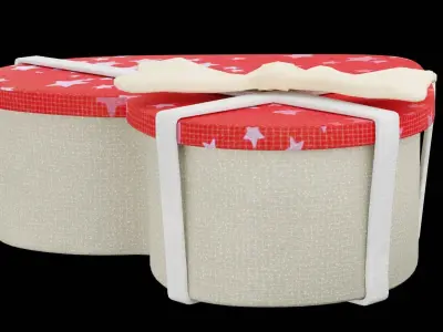 Heart Gift Box Low-poly 3D model