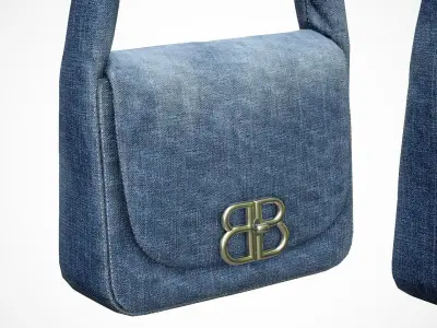 Balenciaga Handbag  Denim  Low-poly 3D model
